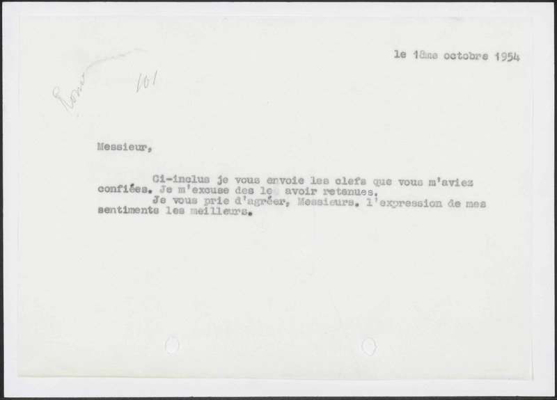 Letter to {name not available}
