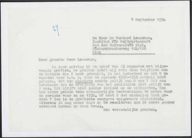 Letter to Gerhard Lenschow