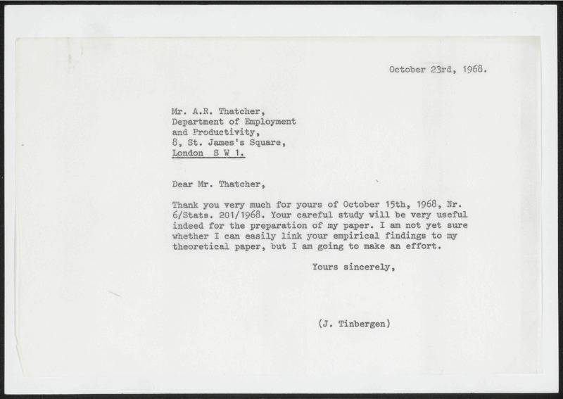 Letter to A.R. Thatcher