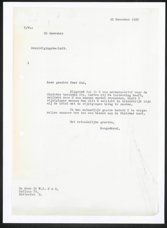 Letter to P.J. Oud
