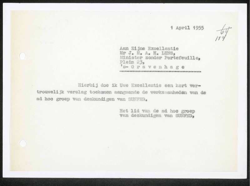 Letter to J.M.A.H. Luns