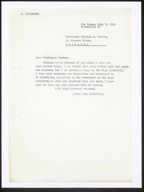 Letter to W.N. Parker