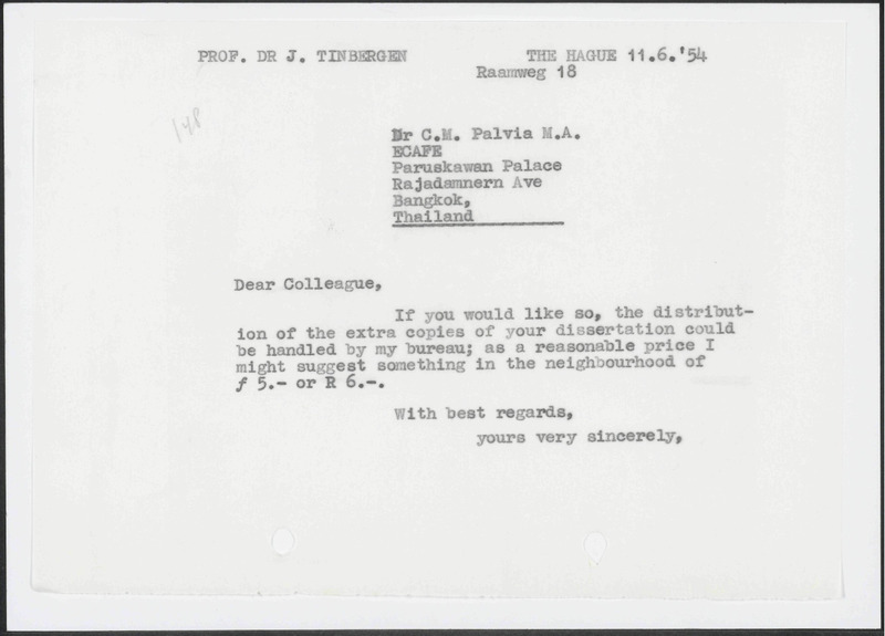Letter to C.M. Palvia
