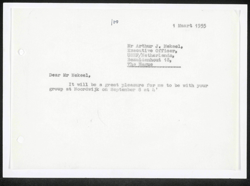 Letter to A.J. Mekeel