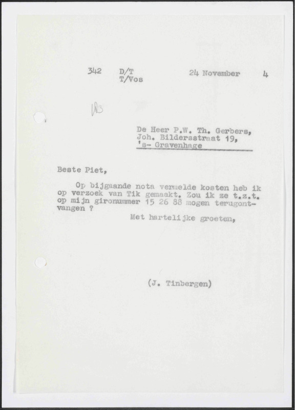 Letter to P.W. Th. Gerbers