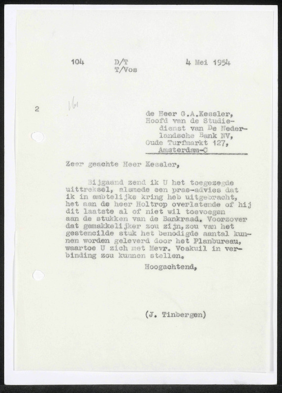 Letter to G.A. Kessler
