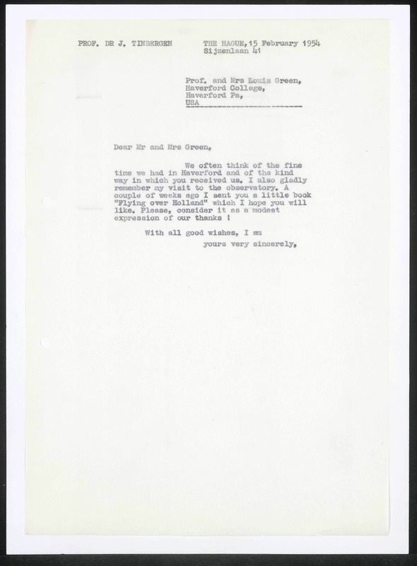 Letter to L. Green