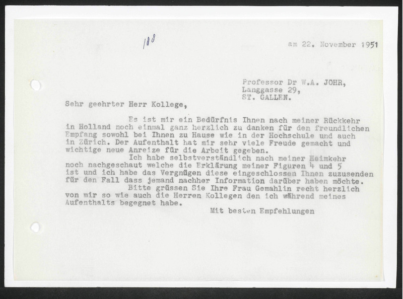 Letter to W.A. Jöhr