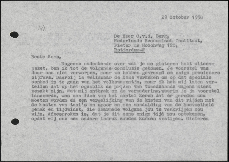 Letter to C. van den Berg