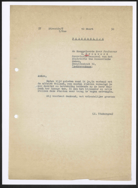 Letter to G. Brouwers