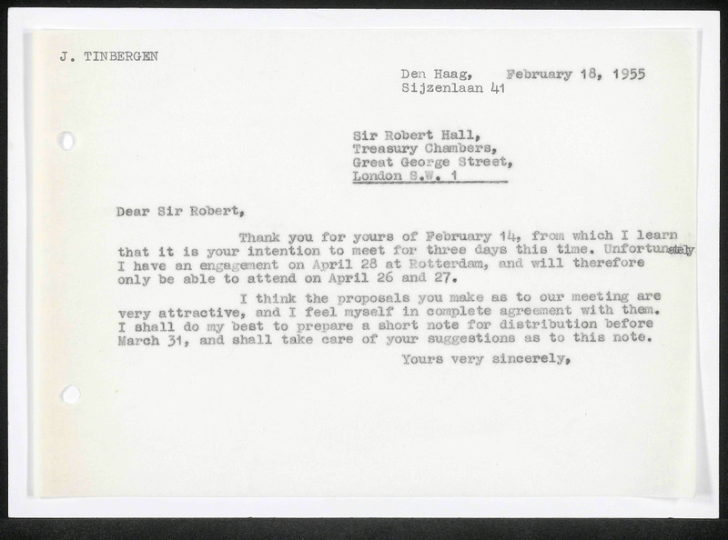 Letter to R. Hall