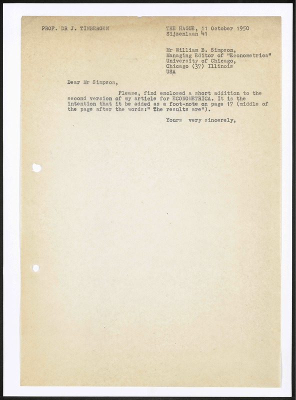 Letter to W.B. Simpson