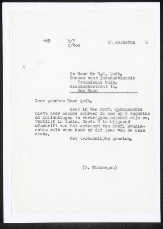 Letter to H.G. Quik