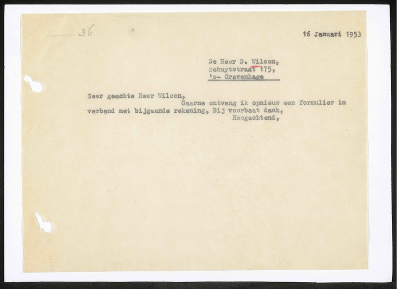 Letter to D. Wilson
