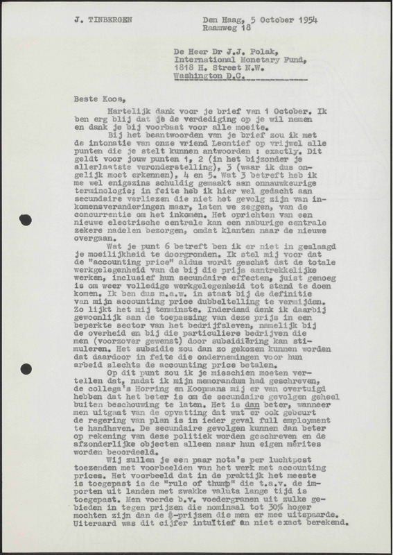 Letter to J.J. Polak