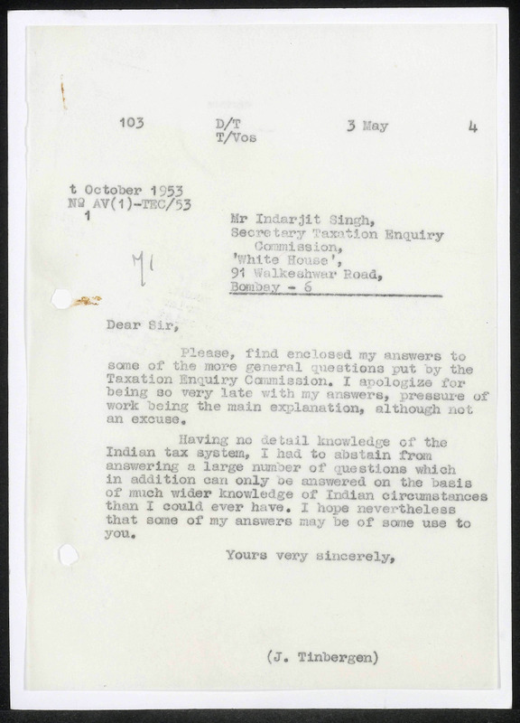 Letter to I. Singh