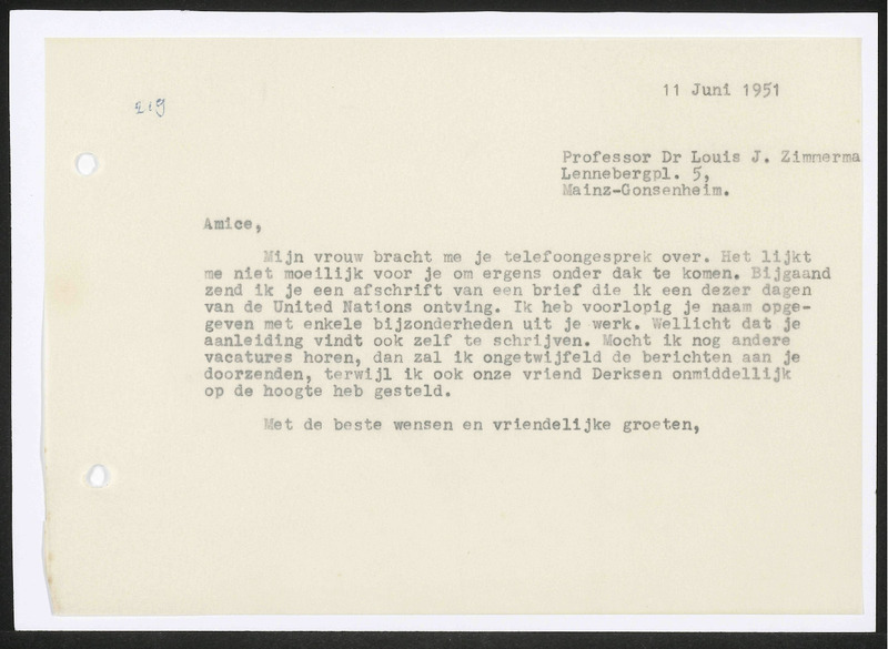 Letter to L.J. Zimmerman