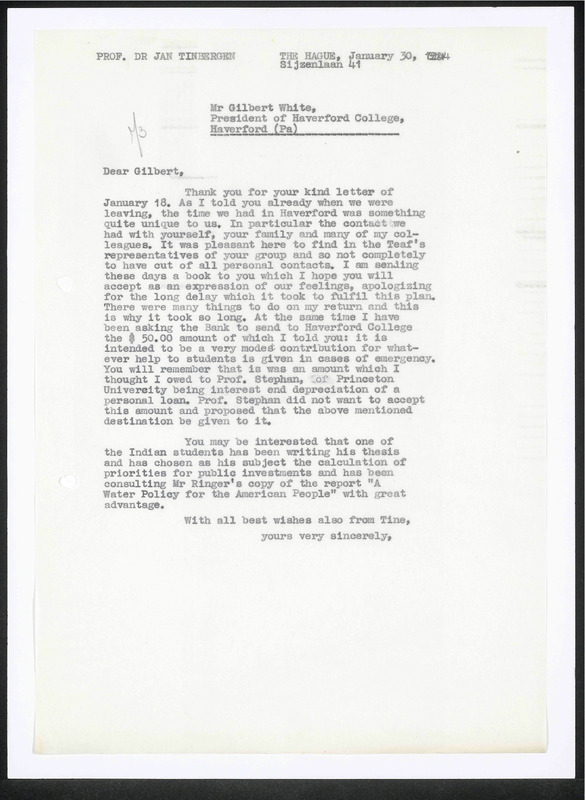 Letter to Gilbert White