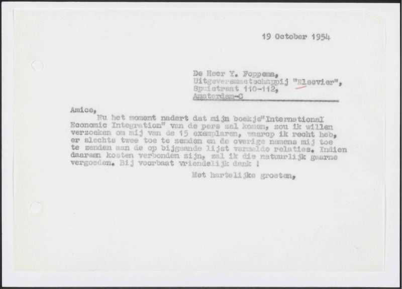 Letter to Y. Foppema