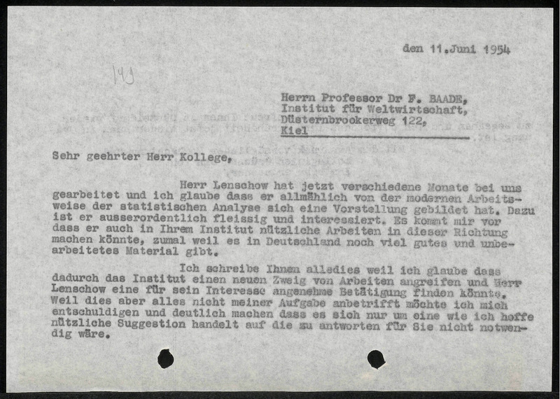 Letter to F. Baade