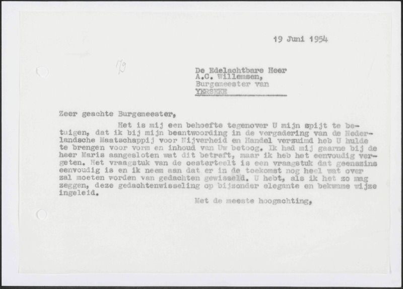 Letter to A.C. Willemsen