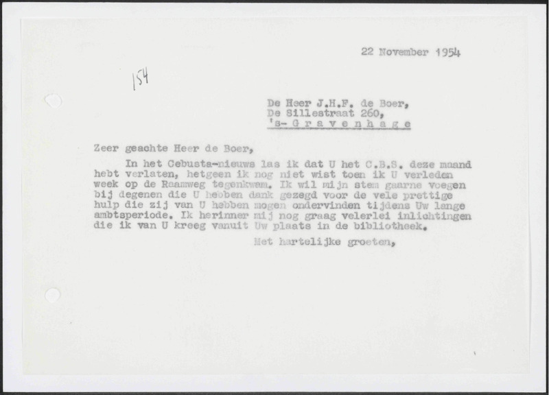 Letter to J.H.F. de Boer