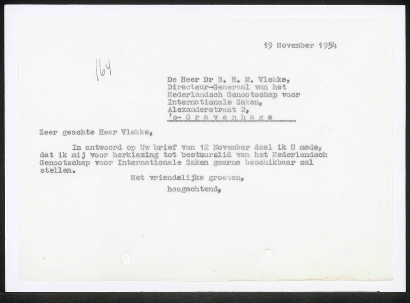 Letter to B.H.M. Vlekke