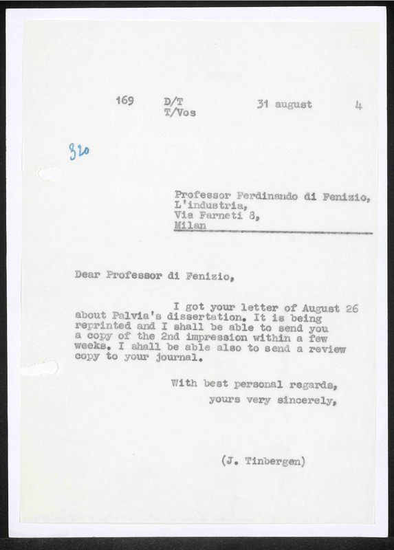 Letter to Ferdinando Di Fenizio