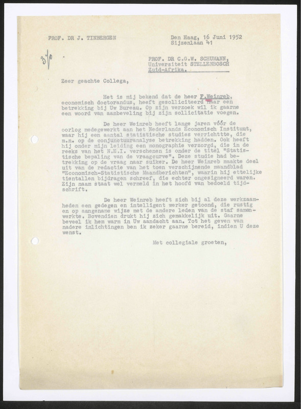 Letter to C.G.W. Schumann