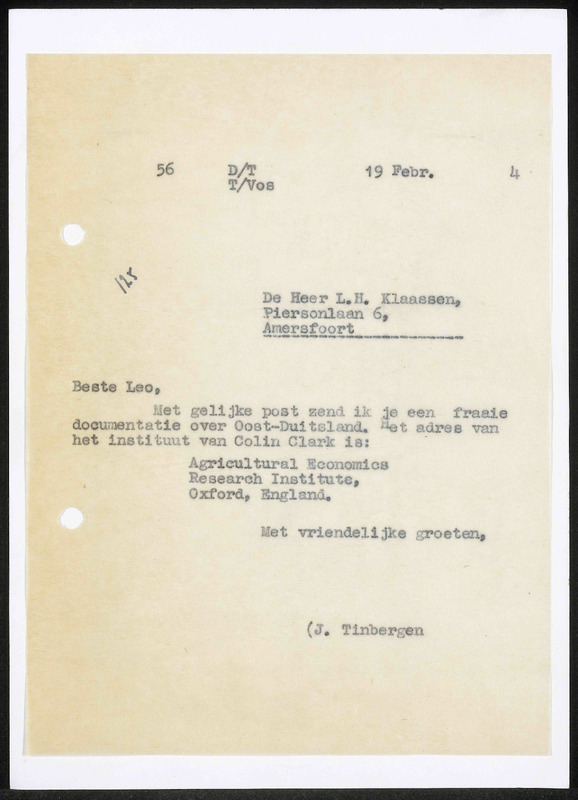 Letter to L.H. Klaassen
