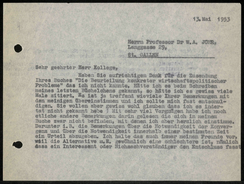 Letter to W.A. Johr