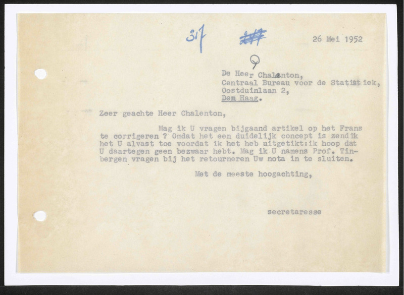 Letter to P. Chalanton