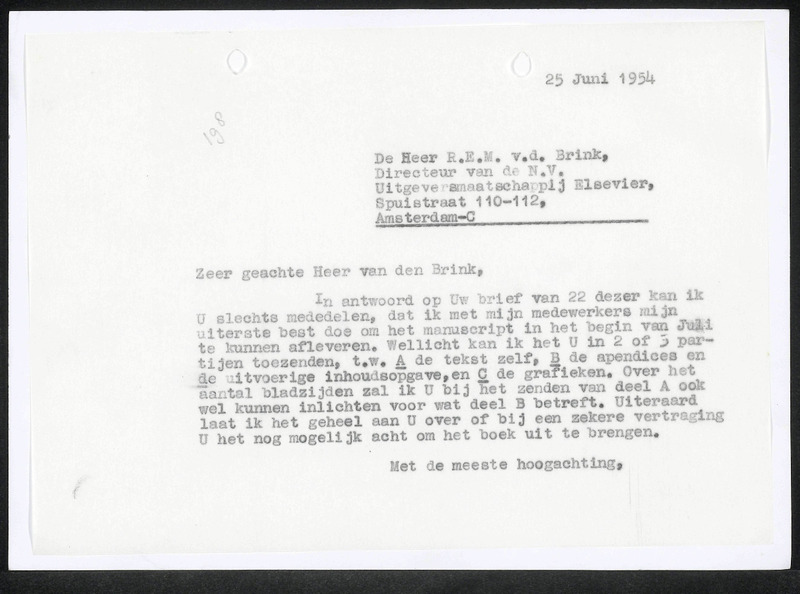 Letter to R.E.M. van den Brink