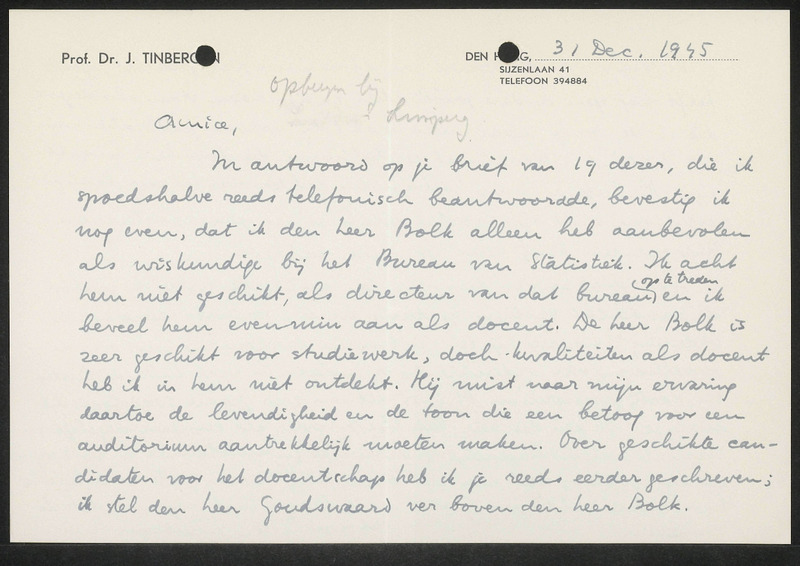 Letter to Th. Limperg (Jr.)