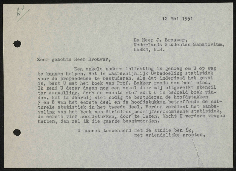 Letter to J. Brouwer
