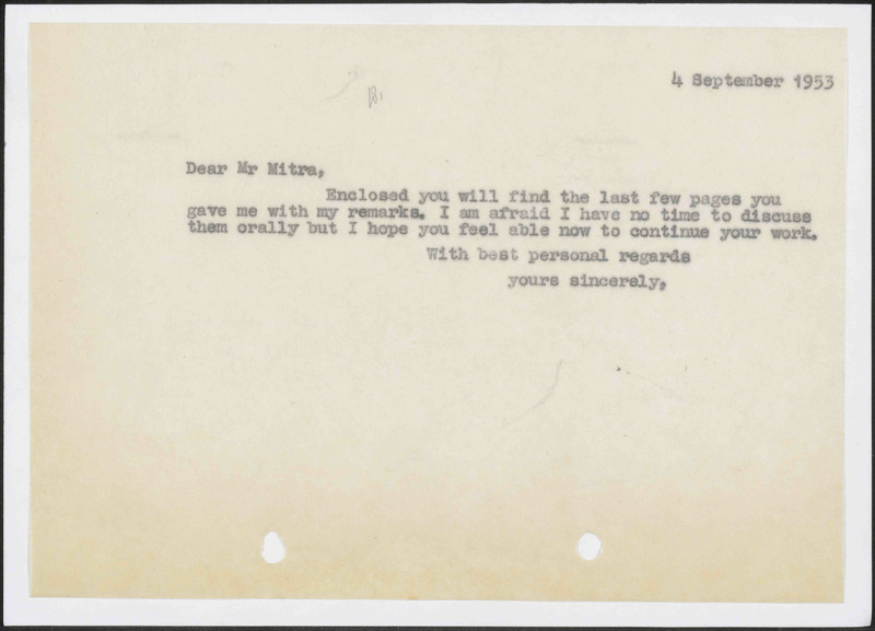 Letter to Mitra
