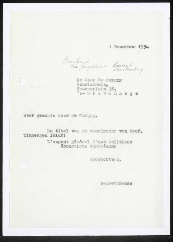 Letter to de Wargny