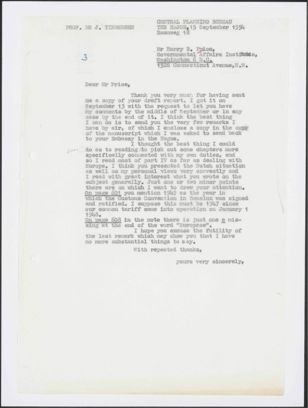 Letter to H.B. Price
