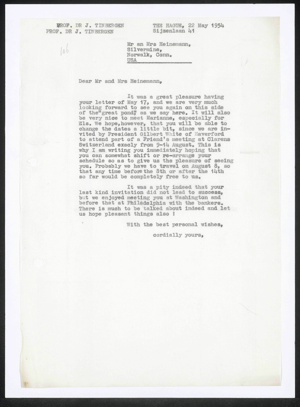 Letter to Hans Heinemann