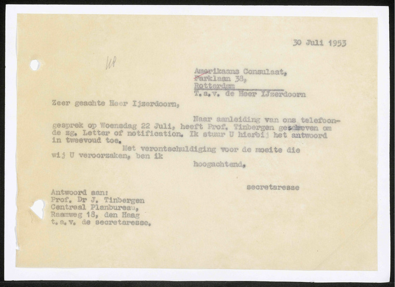 Letter to IJzerdoorn