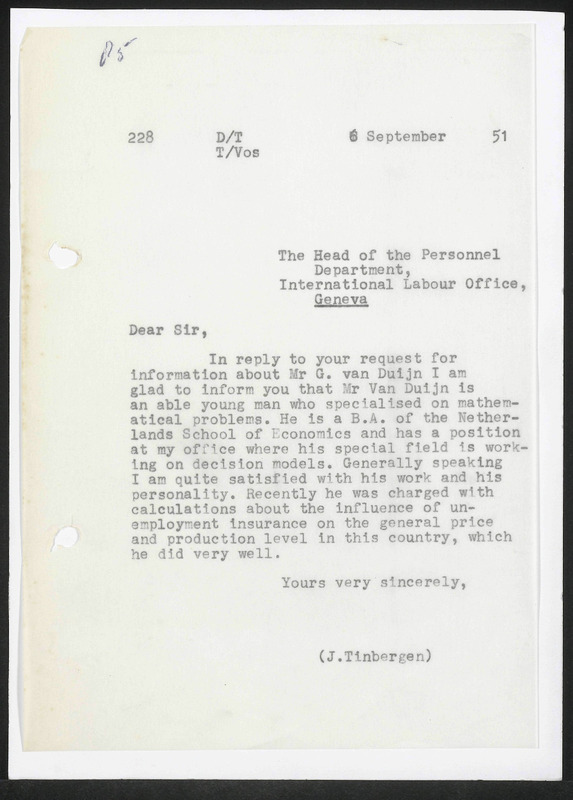 Letter to International Labour Office