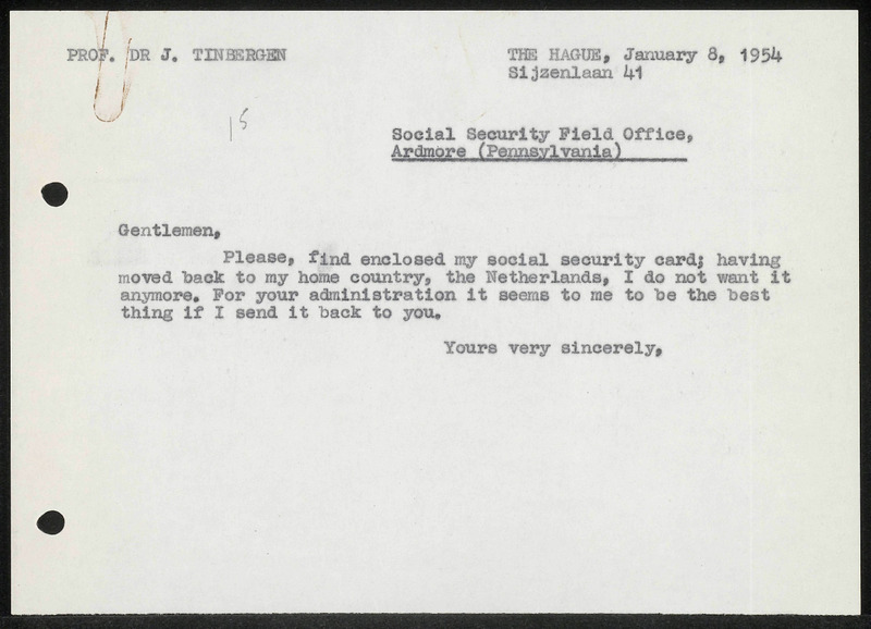 Letter to Social Security Field Office