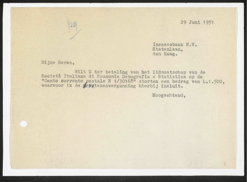 Letter to Incasso-Bank N.V.