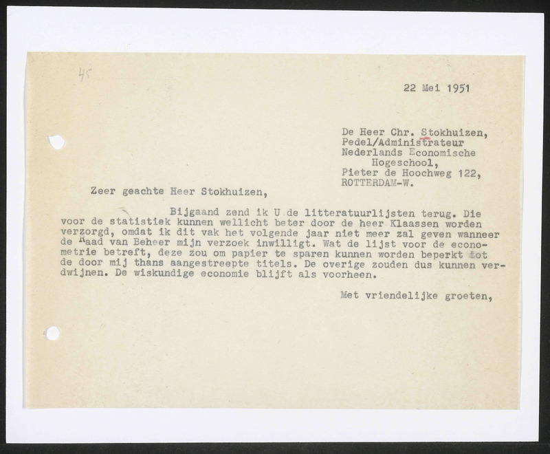 Letter to Chr. Stokhuizen