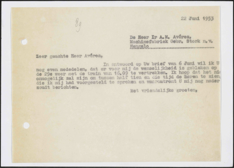 Letter to A.M. Avéres