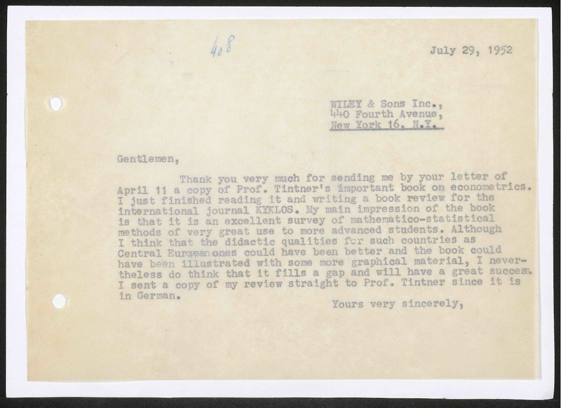 Letter to Wiley & sons Inc.