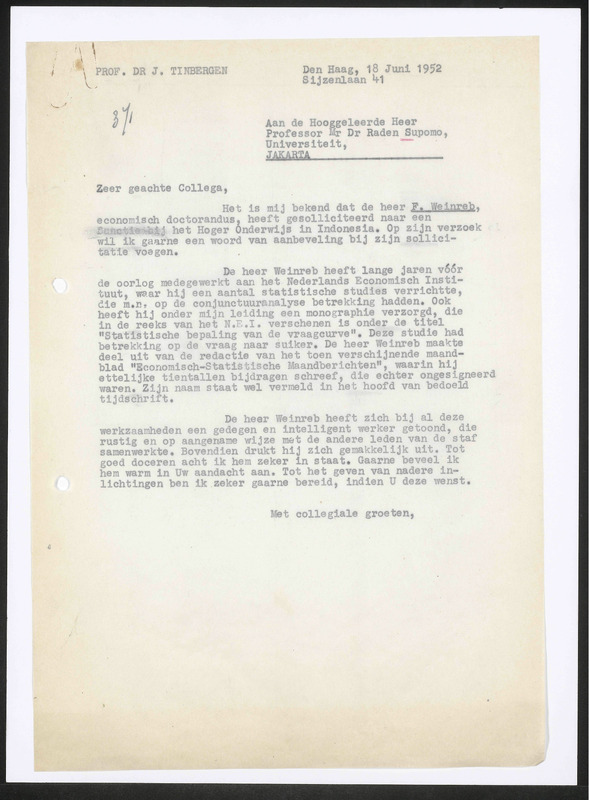 Letter to Supomo