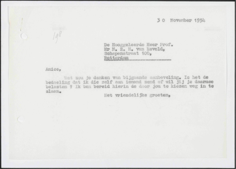 Letter to N.E.H. van Esveld