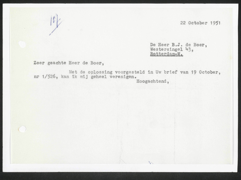 Letter to B.J. de Boer