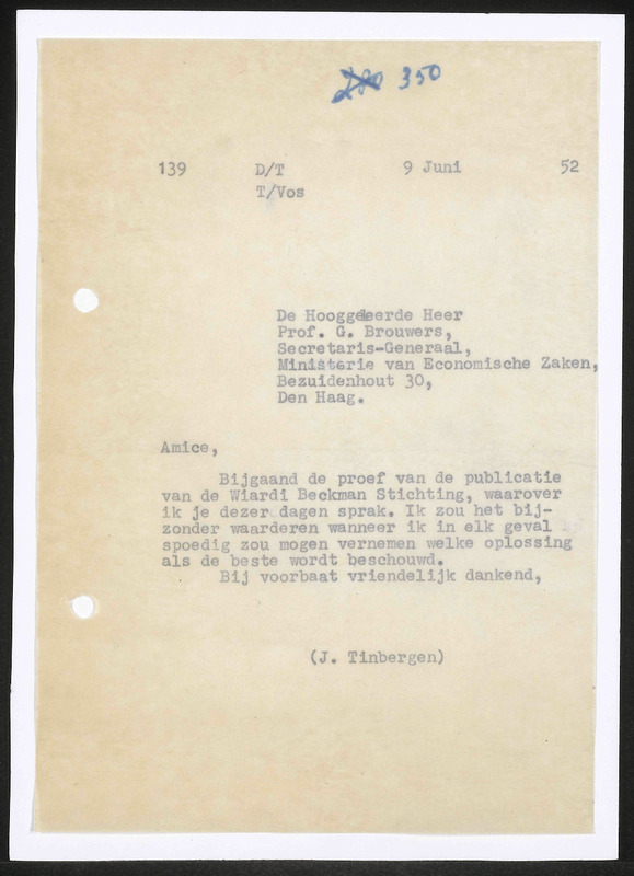 Letter to G. Brouwers